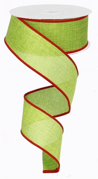 RIBBON | 1.5"X10YD | ROYAL BURLAP | FRESH GREEN/RED| RG128170