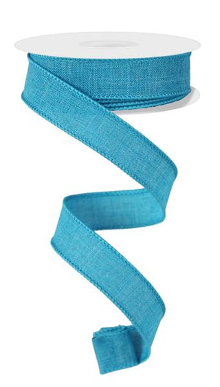 RIBBON | 7/8"X10YD | FAUX BURLAP | TURQUOISE | RG7278A2