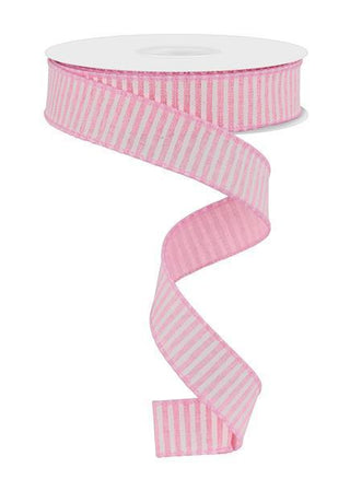 RIBBON | 7/8"X10YD HORIZONTAL STRIPES/ROYAL | PALE PINK/WHITE | RG778015