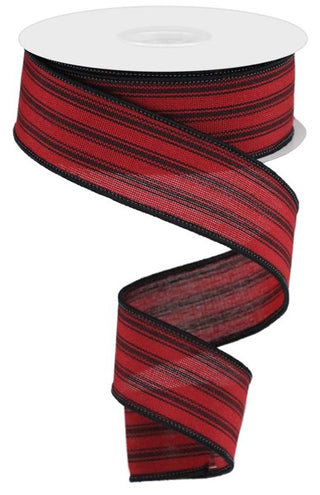 RIBBON | 1.5"X10YD TICKING | RED/BLACK | RGA1015WJ