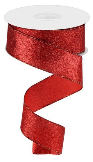 RIBBON | 1.5"X10YD | SHIMMER GLITTER | RED | RGC159624