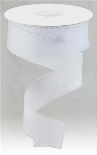 RIBBON | 1.5"X10YD | SHIMMER GLITTER | WHITE | RGC159627