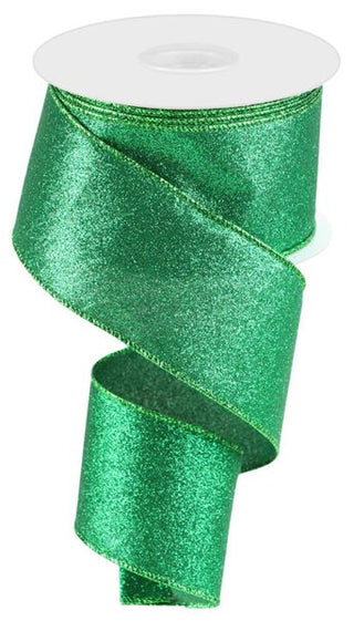 RIBBON | 2.5"X10YD | SHIMMER GLITTER | EMERALD GREEN | RGC159706