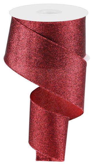 RIBBON | 2.5"X10YD | SHIMMER GLITTER | CRANBERRY | RGC1597Y6