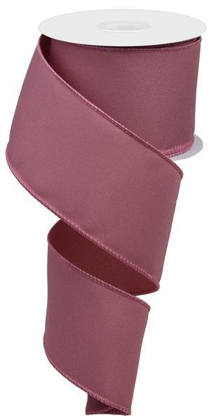 RIBBON | 2.5"X10YD | DIAGONAL WEAVE FABRIC | DUSTY ROSE | RGE1203EH