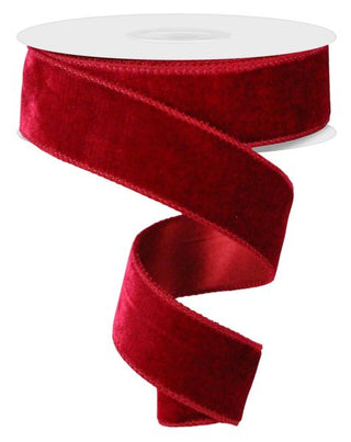 RIBBON | 1.5"X10YD | DELUXE VELVET/SATIN BACKING | CRANBERRY | RGE165857