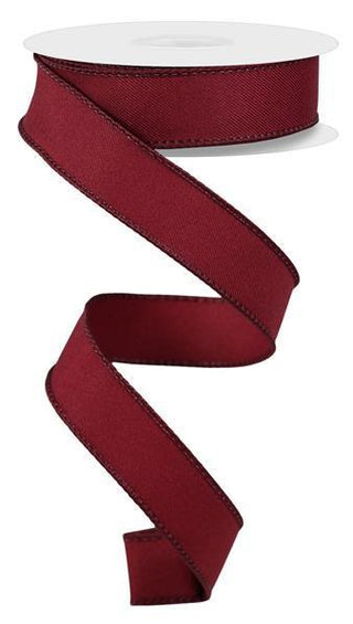 RIBBON | 7/8"X10YD | DIAGONAL WEAVE | WINE | RGE720272