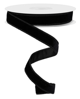 RIBBON | 7/8"X10YD | DELUXE VELVET/SATIN BACKING | BLACK | RGE765802