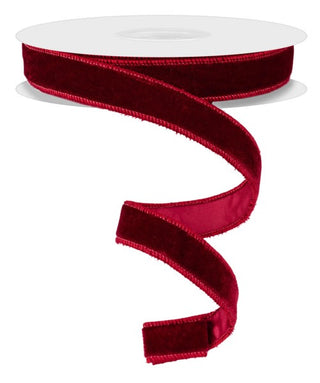 RIBBON | 7/8"X10YD | DELUXE VELVET/SATIN BACKING | BURGUNDY | RGE765805