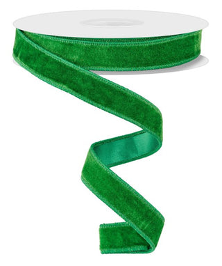 RIBBON | 7/8"X10YD | DELUXE VELVET/SATIN BACKING | EMERALD GREEN | RGE765806