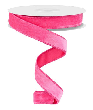 RIBBON | 7/8"X10YD | DELUXE VELVET/SATIN BACKING | HOT PINK | RGE765811