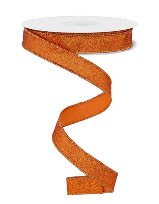 RIBBON | 5/8"X10YD SHIMMER GLITTER | ORANGE | RGF108920