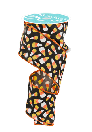 RIBBON | 2.5"X10YD | CANDY CORN | BL/WH/OR/YLW | RGF1292