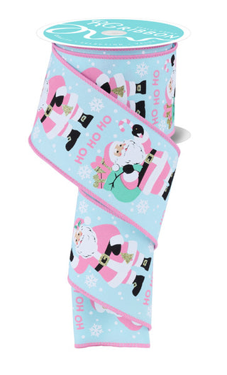 RIBBON | 2.5"X10YD | SANTA CLAUSE | PASTEL COLORS |  RGF1952H1