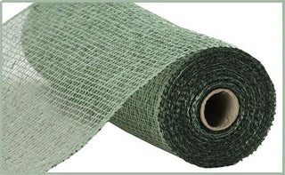 DECOMESH | 10"X10YD | POLY BURLAP | EUCALYPTUS GREEN | MESH RP8100M6