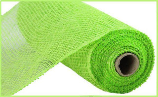 DECOMESH | 10"X10YD | POLY BURLAP | FRESH GREEN | MESH RP8100M8