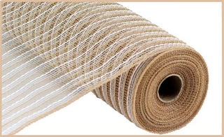 DECOMESH | 10.25"X10YD | POLY JUTE MESH | NATURAL/WHITE COLOR | RY800148