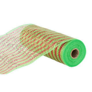 DECOMESH | 10.25"X10YD WIDE FOIL MESH | LIME GREEN/RED | RY801770