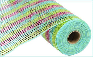 DECOMESH | 10.25"X10YD WIDE FOIL MESH | LIME/HOT PINK/TURQUOISE | RY8017C8