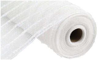 DECOMESH | 10.25"X10YD | SNOWDRIFT MESH | WHITE/IRIDESCENT | RY810050