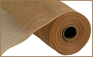 DECOMESH | 10.25"X10YD | FAUX JUTE | PP STRIPE | NATURAL | FABRIC MESH | RY831218