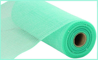 DECOMESH | 10.25"X10YD | FAUX JUTE | PP STRIPE | MINT GREEN | FABRIC MESH | RY8312T9