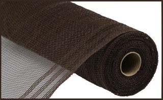 DECOMESH | 10.25"X10YD | POLY/FAUX JUTE/MATTE MESH | BROWN/BROWN | RY832431