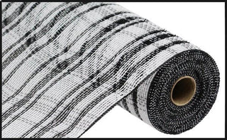 Decomesh | 10.25" X 10YD | FIBER | PP FOIL | BLACK/WHITE | CHECK | MESH | RY841562