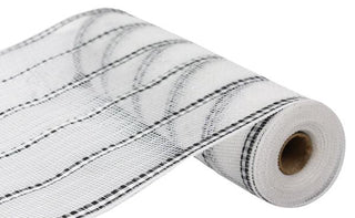 DECOMESH | 10.25"X10YD XL WIDE FABRIC/FOIL MESH | WHITE/BLACK/IRID. WHITE | RY8900HF