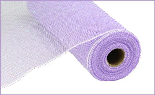 DECOMESH | 21"X10YD | IRIDESCENT PASTEL LAVENDER/WHITE | VALUE MESH | RY9501E2