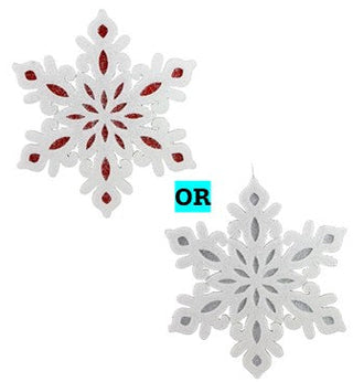 WREATH KIT | PLUSH 4 PIECE SNOWMAN-SNOWFLAKES | BLACK/WHITE/RED | KIT056SM-26CAN