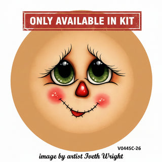 DIY WREATH KIT | Scarecrow Face (created by artist Iveth Wright) | Felt Plush Hat | Fall | KIT050-26CAN
