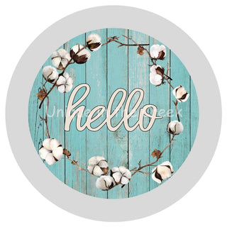 VINYL DECAL | HELLO | COTTON FLOWER | EVERYDAY