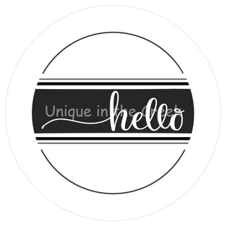 VINYL DECAL | HELLO | BLACK & WHITE | EVERYDAY