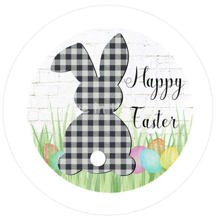 Vinyl Decal | Happy Easter | Bunny | Check | Easter