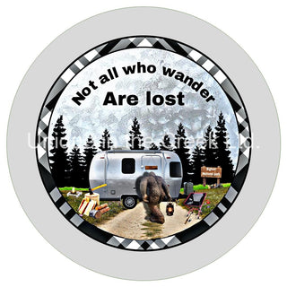 VINYL DECAL | NOT ALL WHO WONDER | PLAID | RV | EVERYDAY | SPRING | SUMMER | CAMPER