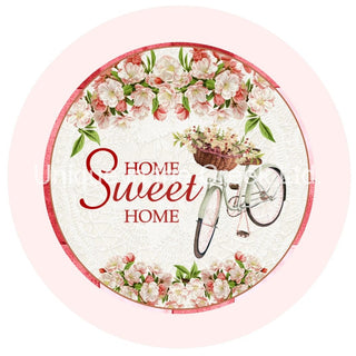 VINYL DECAL | HOME SWEET HOME | FLORAL | BIKE | EVERYDAY | SPRING | SUMMER