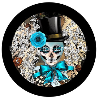 Vinyl Decal | Skeleton Face | Halloween | Day of the Dead | Autumn | Fall