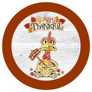 Vinyl Decal | Very Thankful | Turkey | Thanksgiving | Autumn | Fall