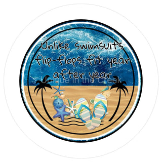 VINYL DECAL | SWIMSUITS | FLIP FLOPS | BEACH | WELCOME | SUMMER