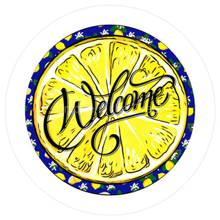 VINYL DECAL | WELCOME | LEMON | SUMMER | SPRING | EVERYDAY | BLUE LEMON