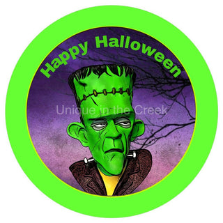 Vinyl Decal | Happy Halloween | Frankenstein | Autumn | Fall