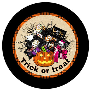 Vinyl Decal | Trick or Treat | Pumpkin | Candy | Halloween | Autumn | Fall