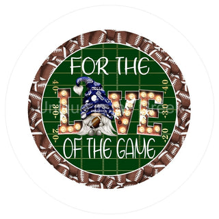 Vinyl Decal | Love of the Game | Gnome | Football | Sports | Everyday