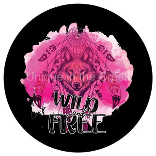 VINYL DECAL | WILD AND FREE | WOLD | SUNCATCHER | EVERYDAY