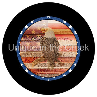 VINYL DECAL | BALD EAGLE | WE THE PEOPLE | 4TH OF JULY | PATRIOTIC | USA | EVERYDAY