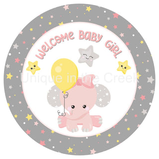 VINYL DECAL | WELCOME | BABY GIRL | BABY SHOWER