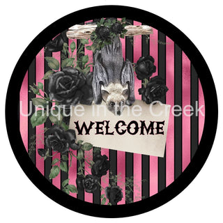 AUTOCOLLANT VINYLE | BIENVENUE | ROSES NOIRES | BAT | AUTOMNE | AUTOMNE | HALLOWEEN