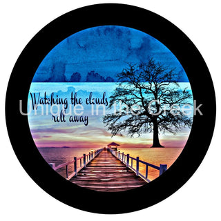 VINYL DECAL | WATCHING THE CLOUDS ROLL AWAY | LAKE | SUNSET | EVERYDAY