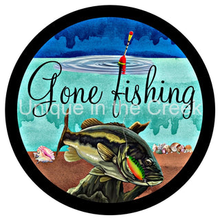 VINYL DECAL | GONE FISHING | LAKE | FISH | SPORTS | FATHERS DAY